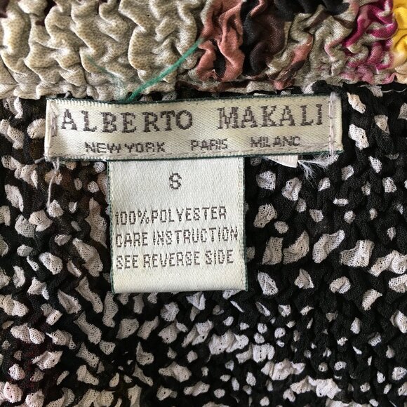 ALBERTO MAKALI Multi-Color Printed Textured Stretch Blazer Jacket - Picture 2 of 8